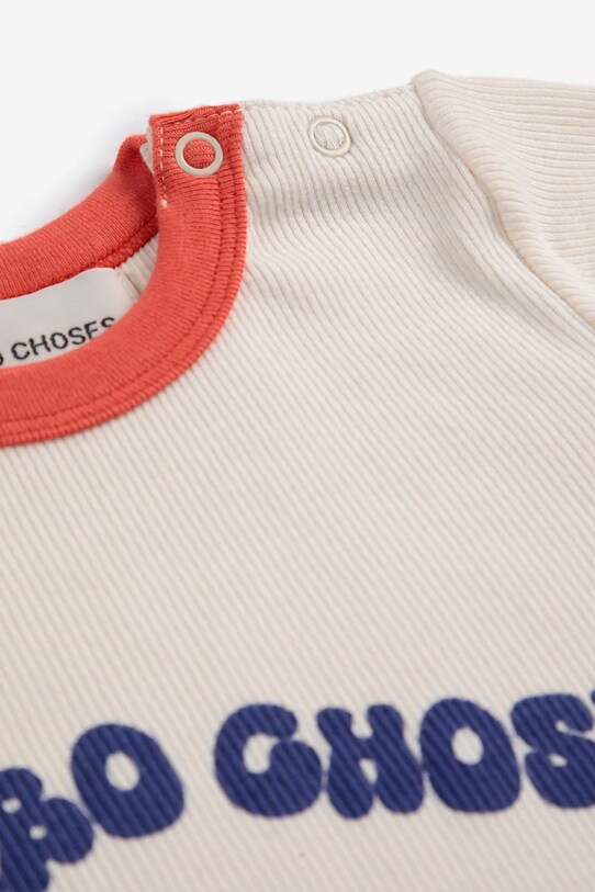 Bobo Choses tricou bebe Wavy 125AB014 alb SS25