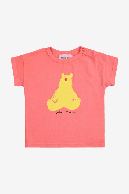 Bobo Choses baba pamut póló Hug Me Bear 125AB007 narancssárga SS25