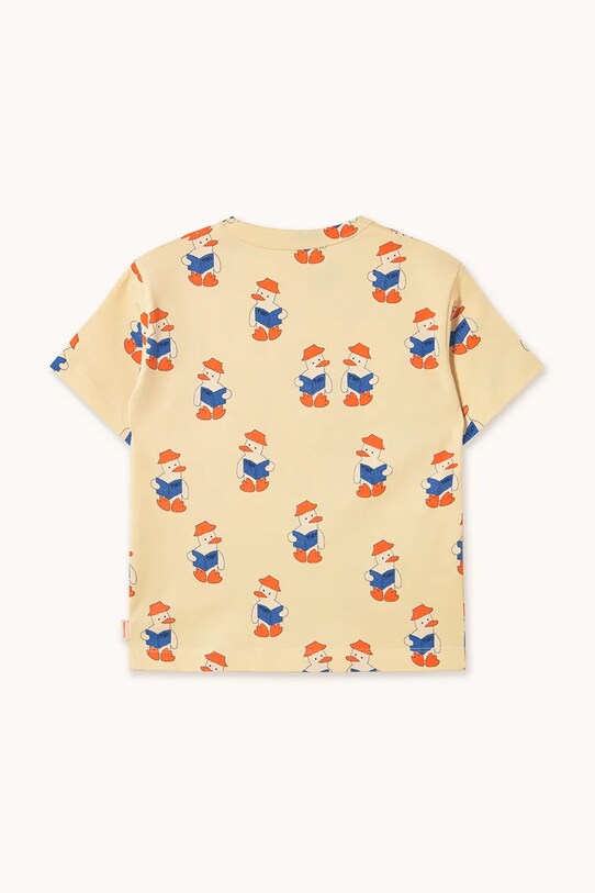 Băieți Tinycottons tricou de bumbac pentru copii READERS TEE SS25.006 bej