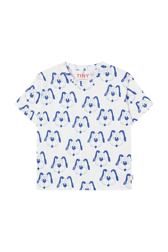 Παιδικό βαμβακερό μπλουζάκι Tinycottons DOGS TEE στάμπα μπλε SS25.460