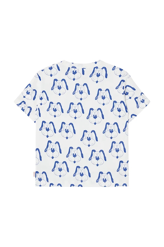 Παιδικό βαμβακερό μπλουζάκι Tinycottons DOGS TEE SS25.460 μπλε SS25