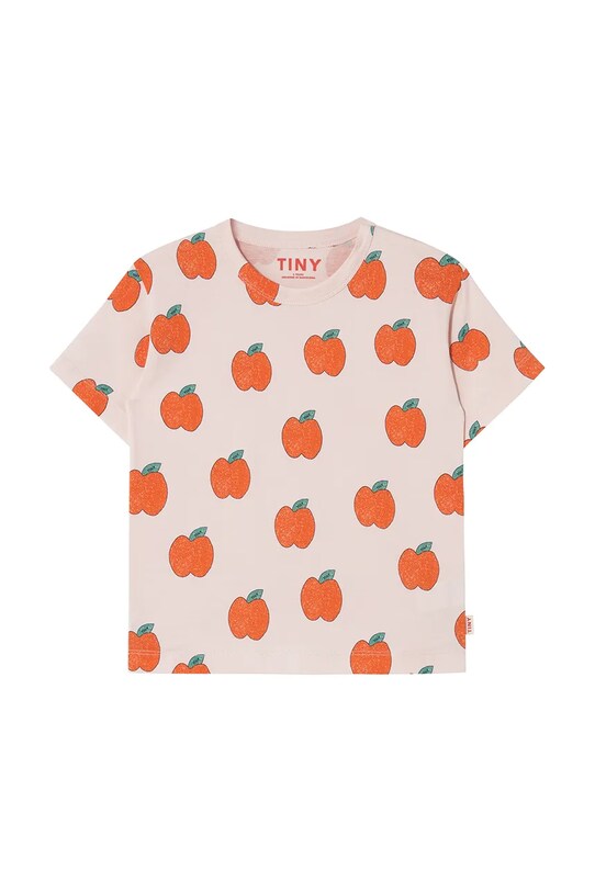 Otroška bombažna kratka majica Tinycottons APPLES TEE SS25.034 roza SS25