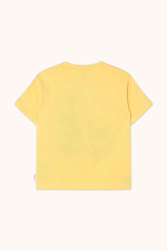 Chłopiec Tinycottons t-shirt bawełniany dziecięcy READERS GRAPHIC TEE SS25.085 żółty