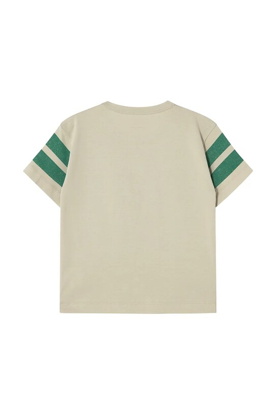 Chłopiec Tinycottons t-shirt bawełniany dziecięcy STRIPES LOGO TEE SS25.137 beżowy