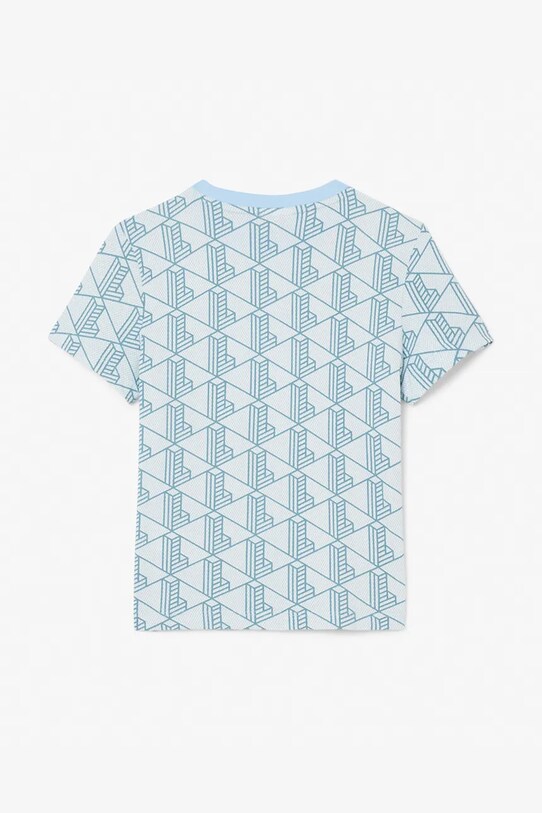 Хлопчик Дитяча бавовняна футболка Lacoste TJ8411 блакитний