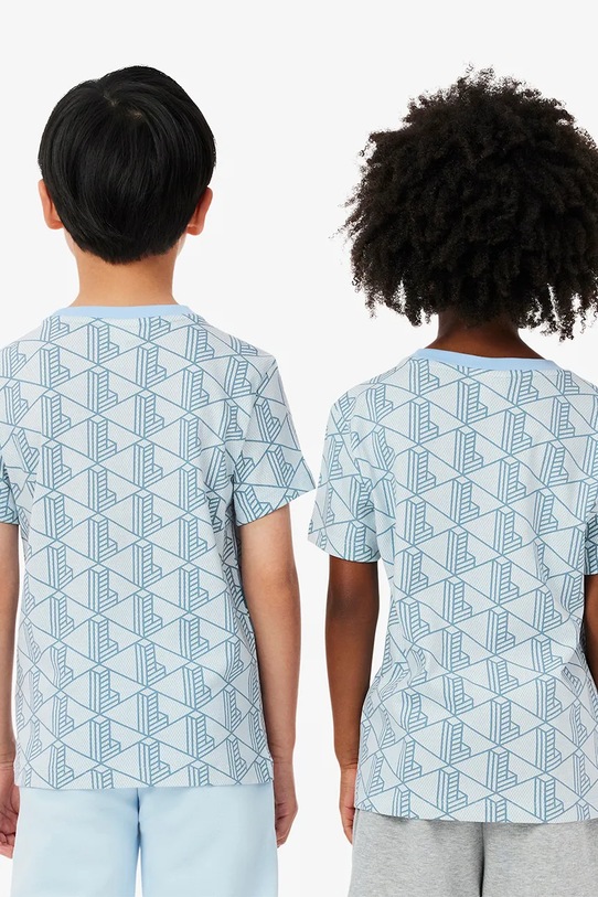 Lacoste t-shirt bawełniany dziecięcy TJ8411 niebieski