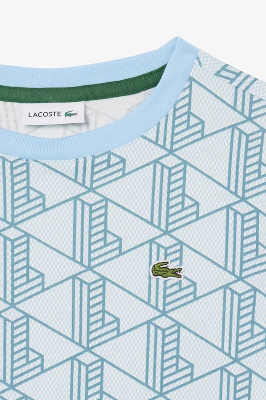 Lacoste t-shirt bawełniany dziecięcy niebieski TJ8411