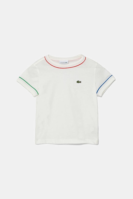 Дитяча бавовняна футболка Lacoste бавовна білий TJ8431