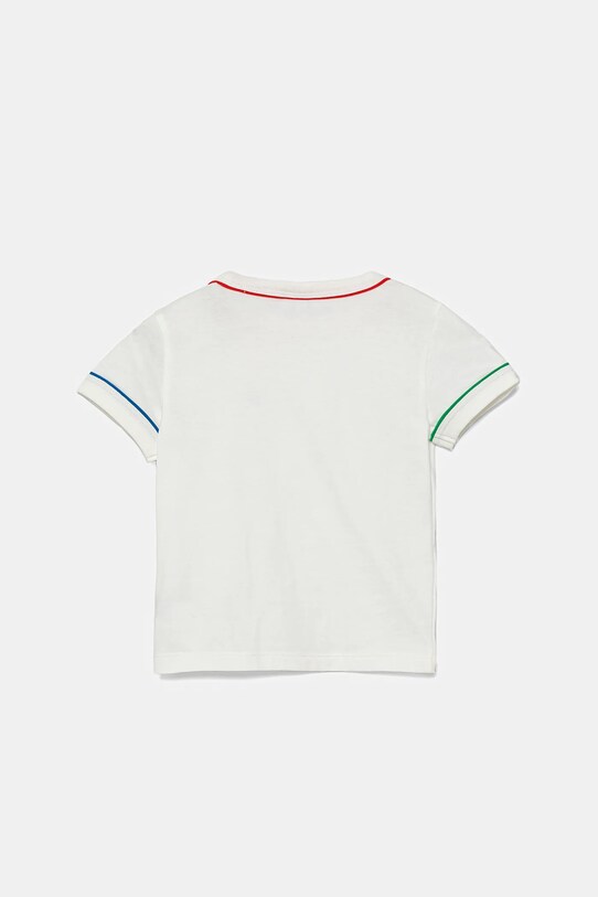 Dječja pamučna majica kratkih rukava Lacoste TJ8431 bijela SS25