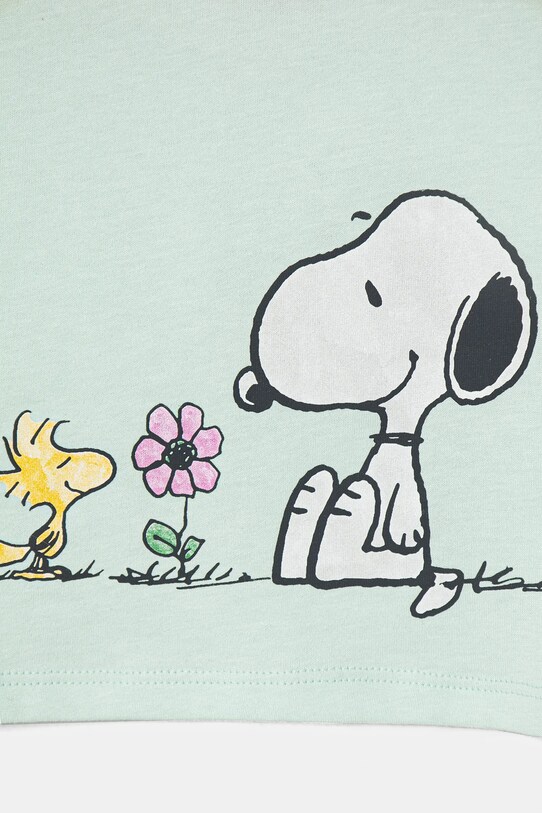 Хлопчик Дитяча бавовняна футболка United Colors of Benetton 3X1SG10I9.P.Seasonal зелений