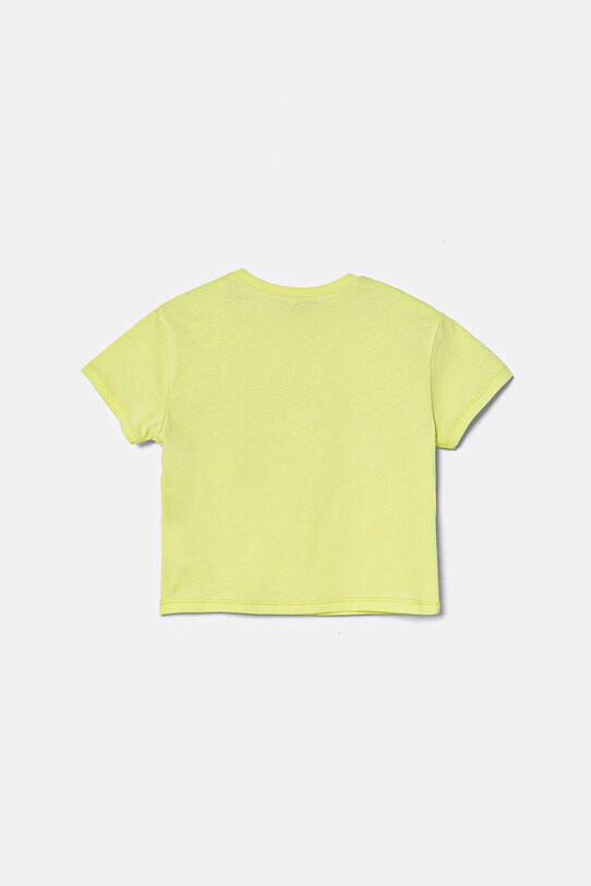 Дитяча бавовняна футболка United Colors of Benetton 3X1SG10I9.P.Seasonal зелений SS25