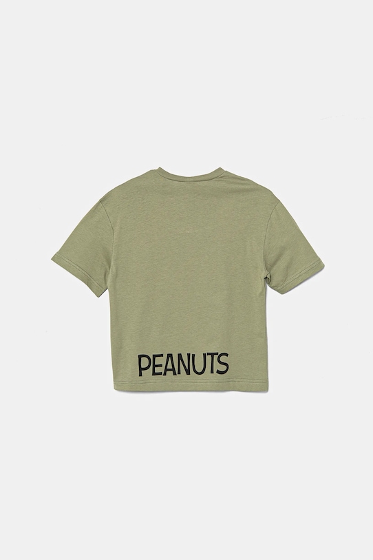 Детская хлопковая футболка United Colors of Benetton 3X1SC10NI.G.Seasonal зелёный SS25