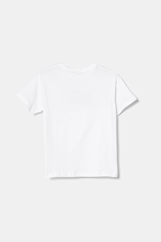 United Colors of Benetton tricou de bumbac pentru copii 3I1XC10N3.G.Seasonal alb SS25