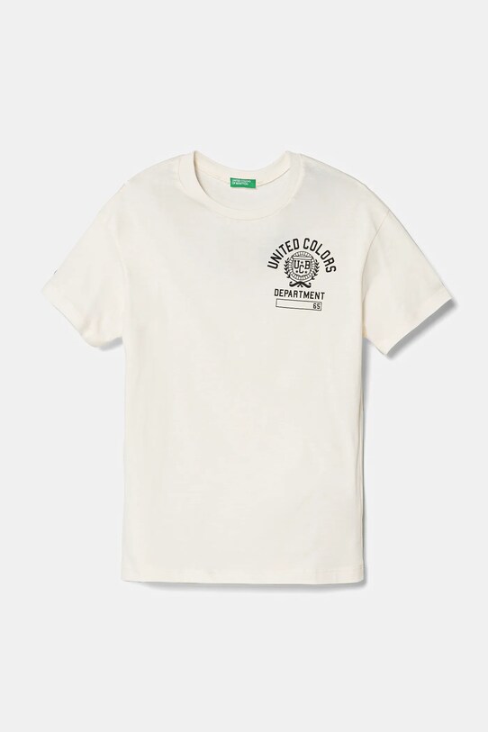 United Colors of Benetton tricou de bumbac pentru copii print bej 3I1XC10N3.G.Seasonal