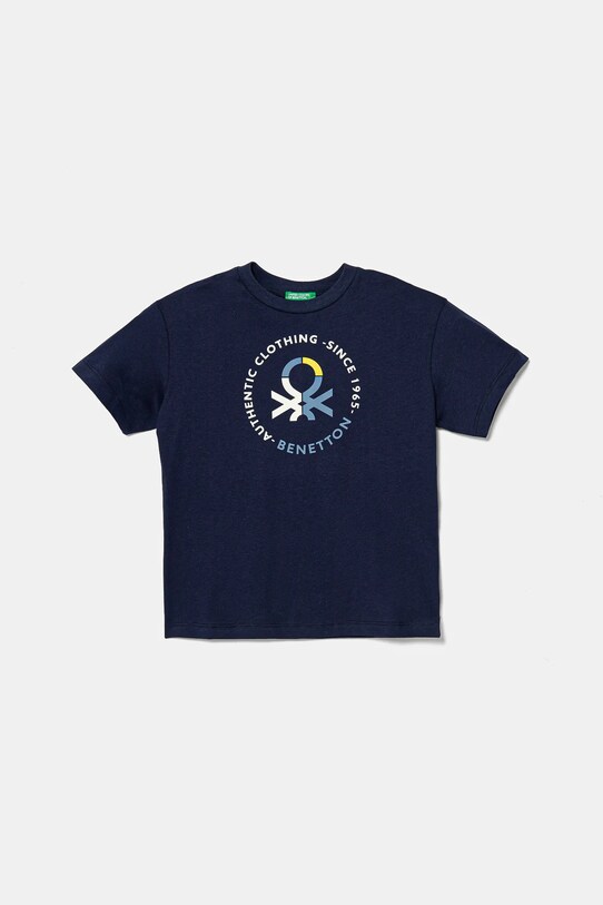 United Colors of Benetton tricou de bumbac pentru copii print bleumarin 3I1XC10N3.G.Seasonal