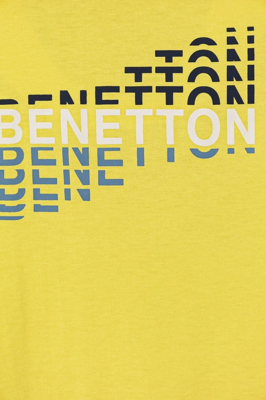 Хлопчик Дитяча бавовняна футболка United Colors of Benetton 3I1XC10N3.G.Seasonal зелений