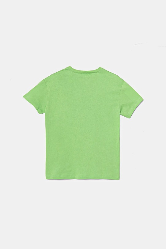 United Colors of Benetton tricou de bumbac pentru copii 3I1XC10N3.G.Seasonal verde SS25