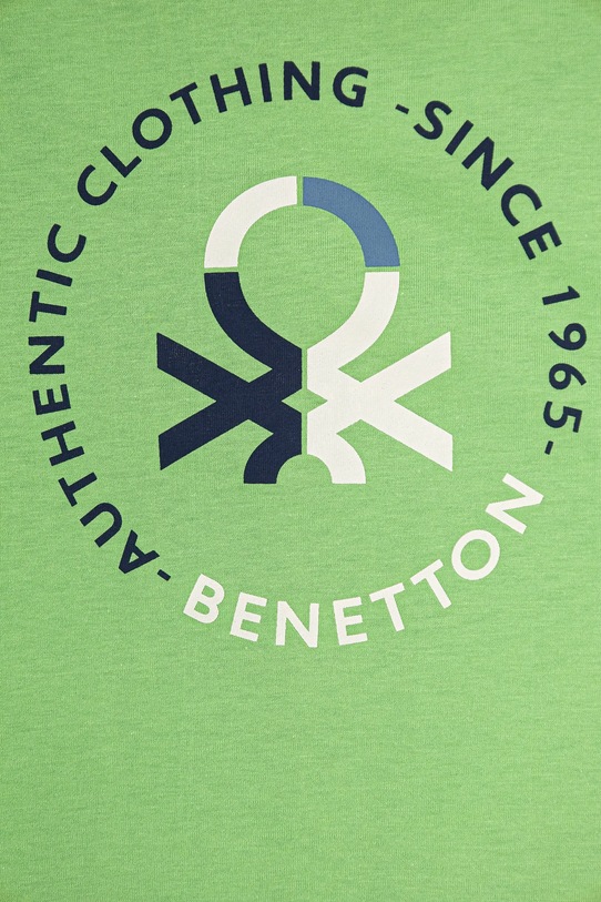 Băieți United Colors of Benetton tricou de bumbac pentru copii 3I1XC10N3.G.Seasonal verde