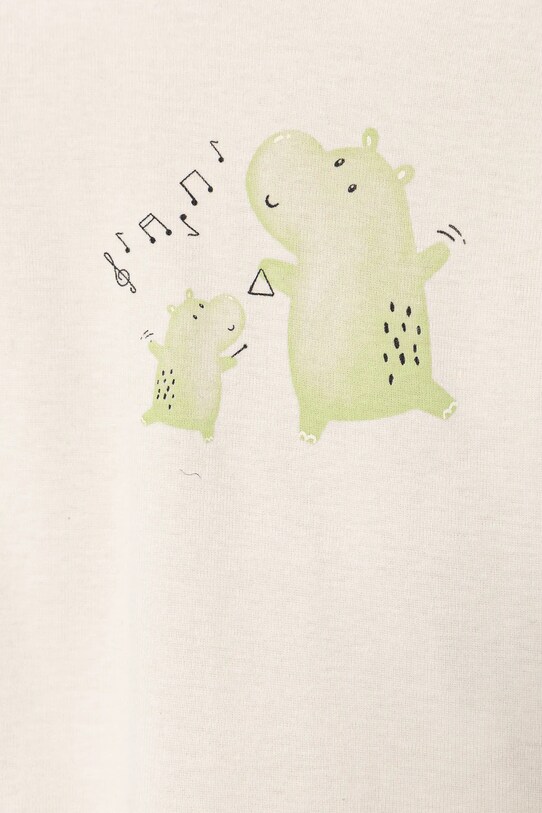 Κοριτσίστικα Μωρό βαμβακερό μπλουζάκι United Colors of Benetton 3I9WA1065.W.Seasonal μπεζ