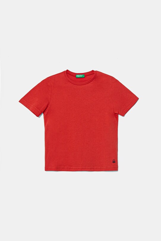 United Colors of Benetton tricou de bumbac pentru copii uni rosu 3I1XG106Z.P.Season.PPYA