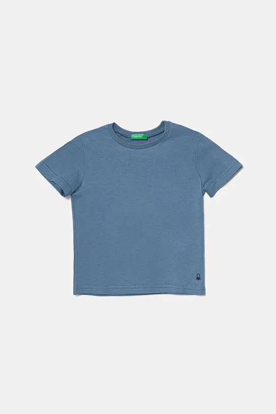 United Colors of Benetton tricou de bumbac pentru copii uni albastru 3I1XG106Z.P.Season.PPYA