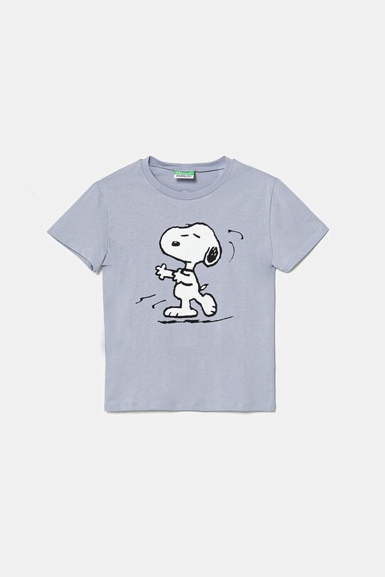 United Colors of Benetton t-shirt bawełniany dziecięcy nadruk niebieski 3X1SC10NG.G.Seasonal