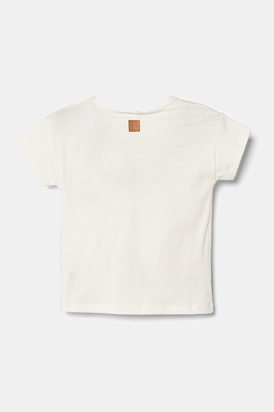 United Colors of Benetton t-shirt bawełniany niemowlęcy 3I1XA105R.W.Seasonal beżowy SS25