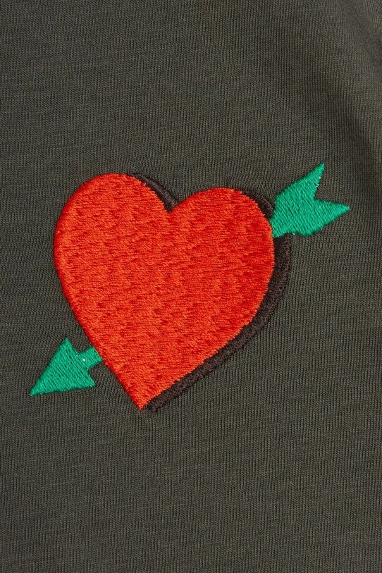 Мальчик Детская хлопковая футболка Mini Rodini Arrowed heart 2522012499 чёрный