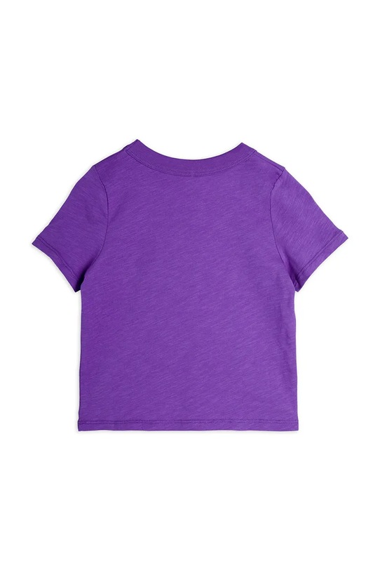 Mini Rodini tricou de bumbac pentru copii Seagull 2522013645 violet SS25