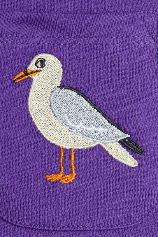 Мальчик Детская хлопковая футболка Mini Rodini Seagull 2522013645 фиолетовой