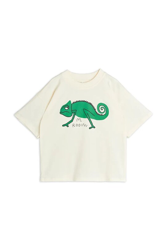 Mini Rodini tricou de bumbac pentru copii Lizard print bej 2522015911