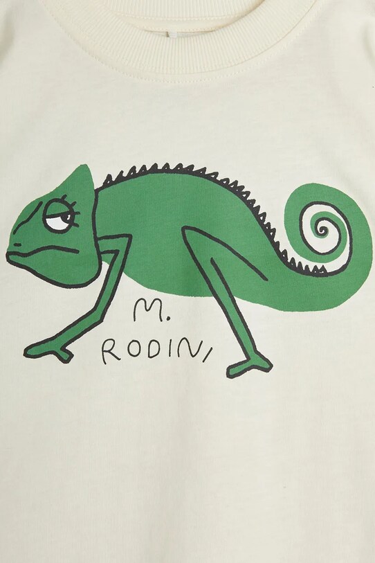 Băieți Mini Rodini tricou de bumbac pentru copii Lizard 2522015911 bej