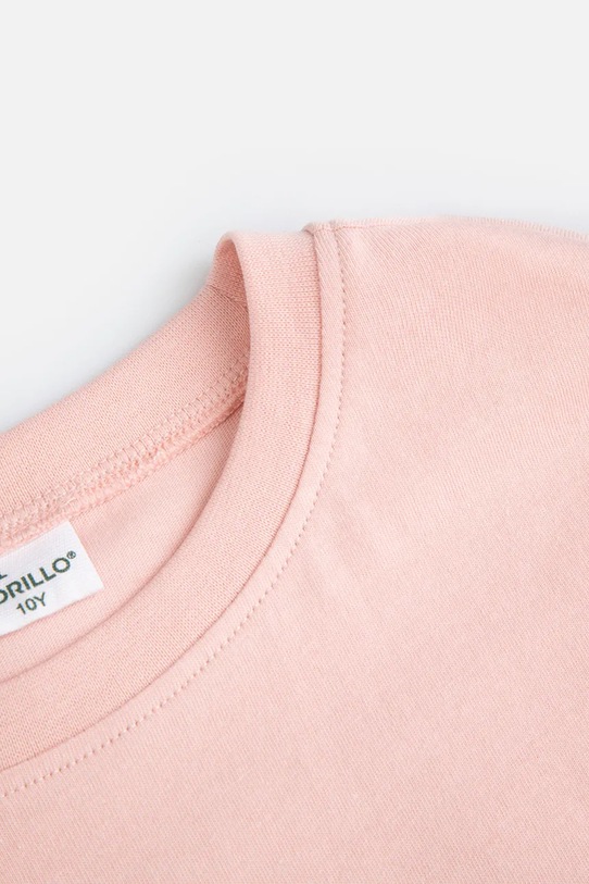 Dječaci Dječja pamučna majica kratkih rukava Coccodrillo WC5143205VUA bež