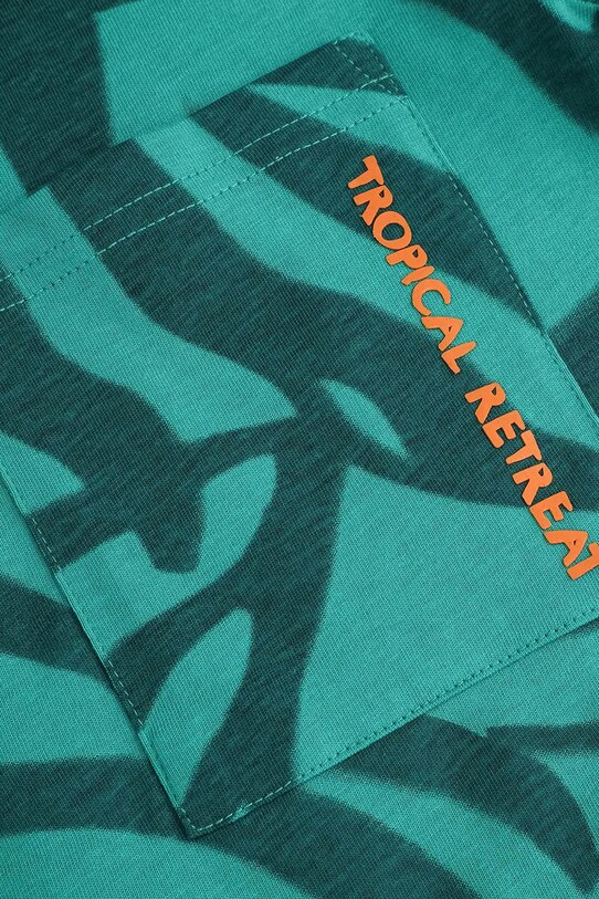 Coccodrillo t-shirt bawełniany dziecięcy zielony WC5143202TBJ