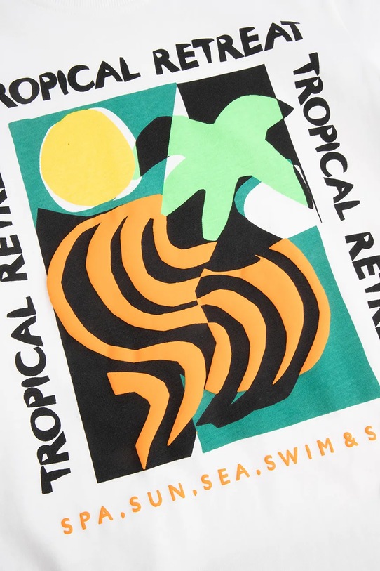 Coccodrillo tricou de bumbac pentru copii alb WC5143205TBJ