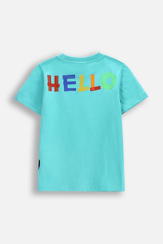 Coccodrillo tricou din bumbac WC5143202TBK turcoaz SS25