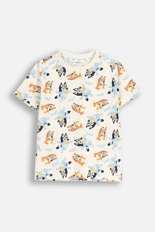 Coccodrillo tricou de bumbac pentru copii cu modele bej WC5143201LBD