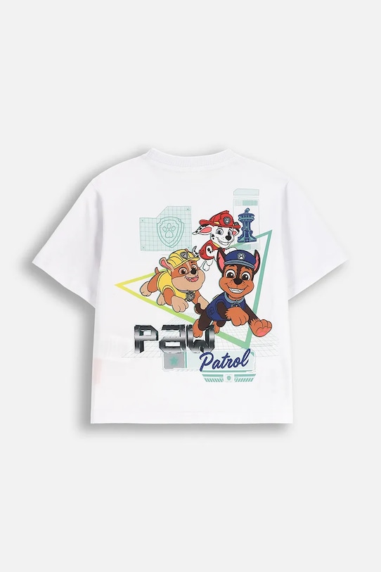 Coccodrillo tricou de bumbac pentru copii WC5143209LBD alb SS25