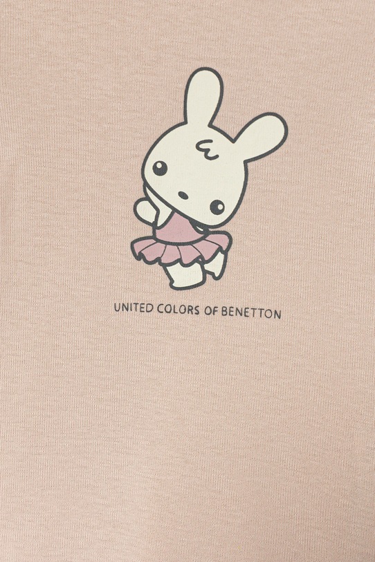 Băieți United Colors of Benetton tricou din bumbac pentru bebelusi 3I9WA1062.W.Seasonal bej