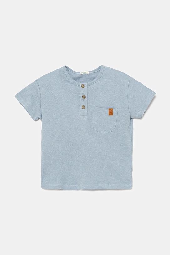 Μπλουζάκι μωρού United Colors of Benetton στρογγυλό μπλε 3F4JA105S.W.Seasonal