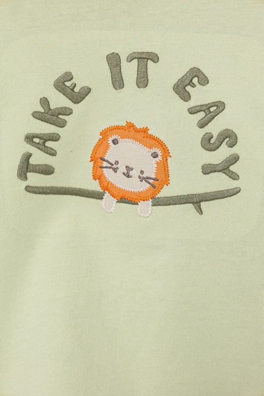 Chłopiec United Colors of Benetton t-shirt bawełniany niemowlęcy 3096A106D.W.Seasonal zielony