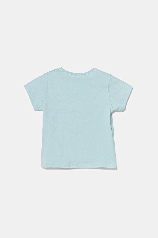 Detské bavlnené tričko United Colors of Benetton 3I1XA1069.W.Seasonal modrá SS25