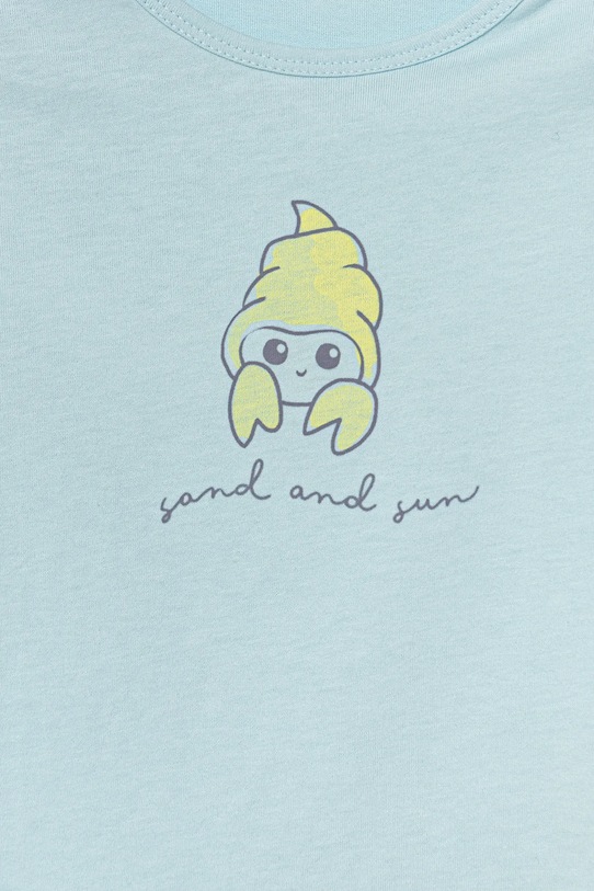 Băieți United Colors of Benetton tricou din bumbac pentru bebelusi 3I1XA1069.W.Seasonal albastru