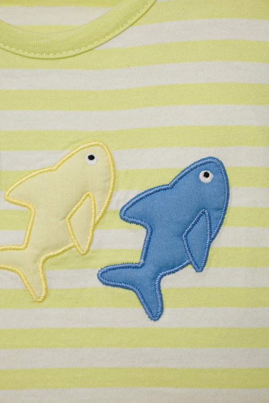 Deklice Otroška bombažna majica United Colors of Benetton 34LPA106B.W.Seasonal rumena