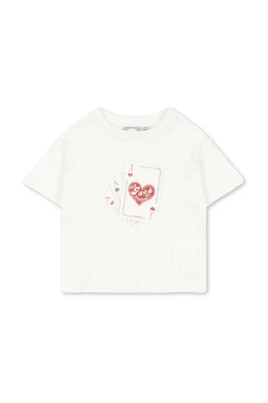 Konges Sløjd t-shirt z domieszką lnu dziecięcy RHW X KS JACK TEE OCS KS103604 biały SS25
