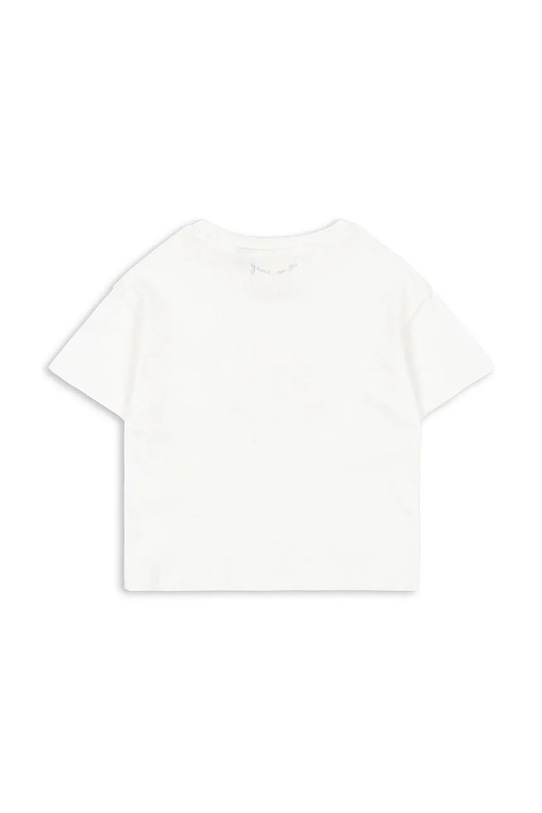 Chłopiec Konges Sløjd t-shirt z domieszką lnu dziecięcy RHW X KS JACK TEE OCS KS103604 biały