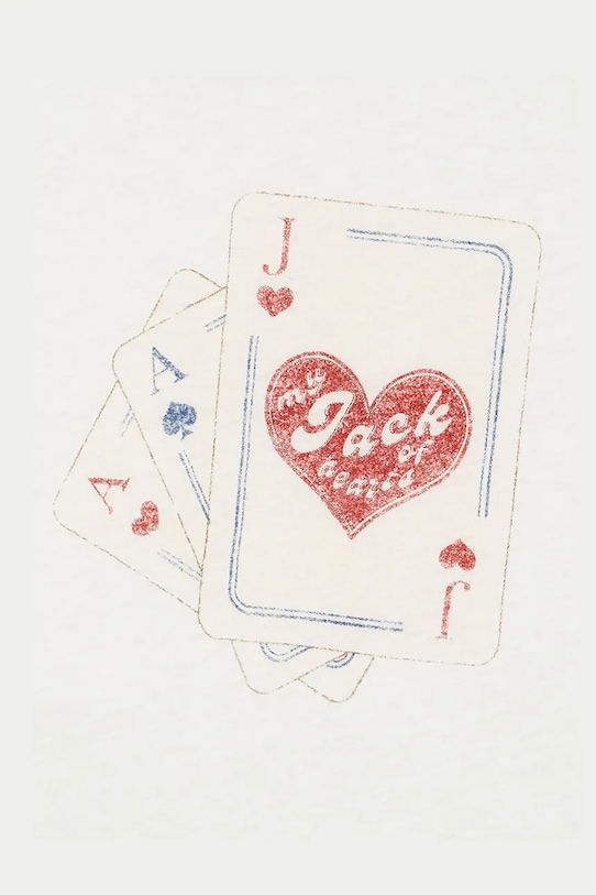 Konges Sløjd t-shirt z domieszką lnu dziecięcy RHW X KS JACK TEE OCS biały KS103604