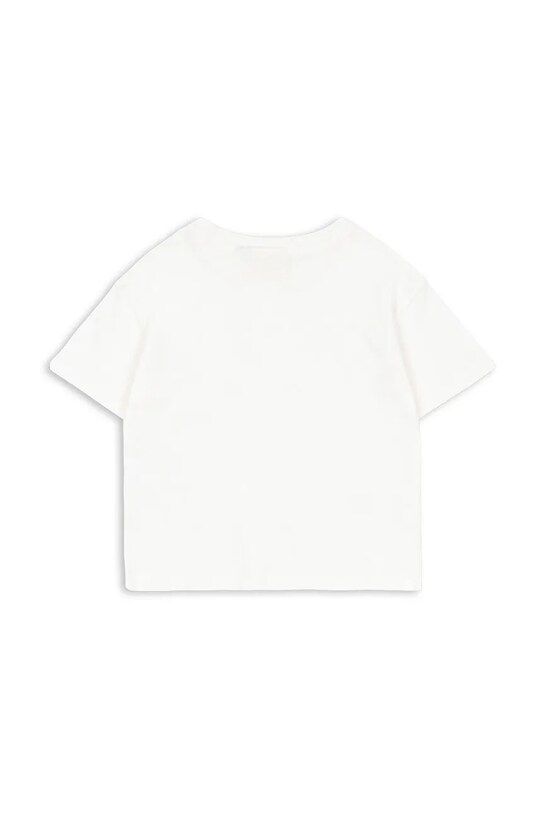 Konges Sløjd t-shirt z domieszką lnu dziecięcy RHW X KS JONGLEUR TEE OCS KS103606 biały SS25