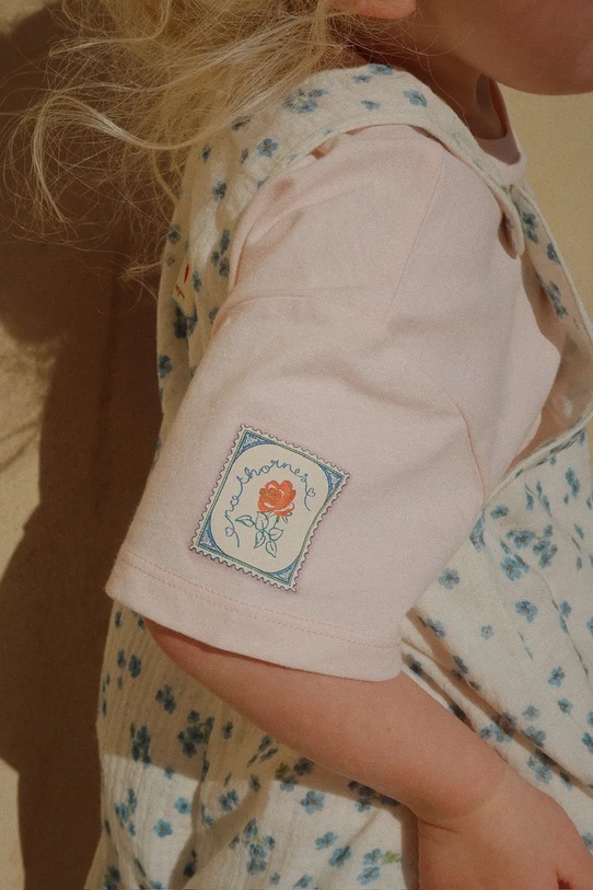 Konges Sløjd t-shirt bawełniany dziecięcy RHW X KS LETTRE TEE OCS KS103612