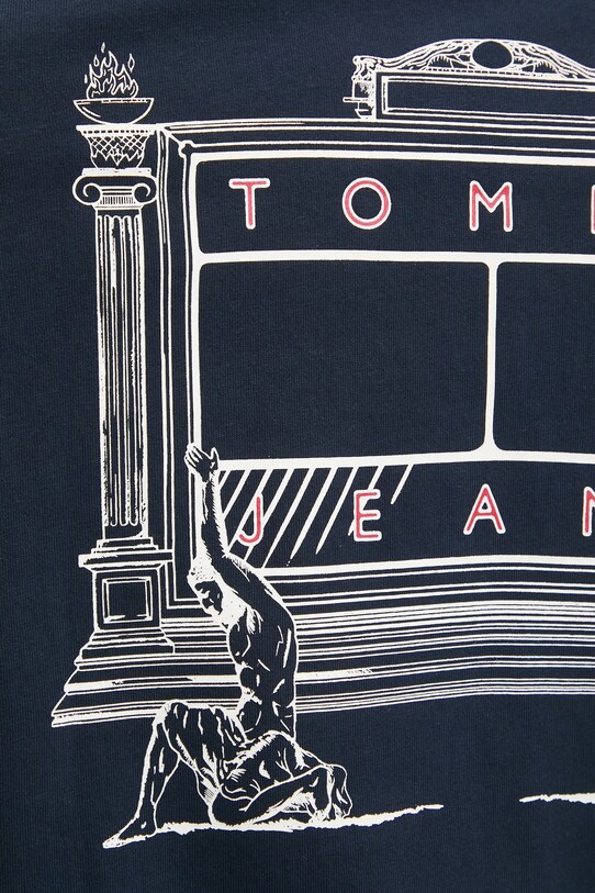 Хлопковая футболка Tommy Jeans DM0DM20351 тёмно-синий